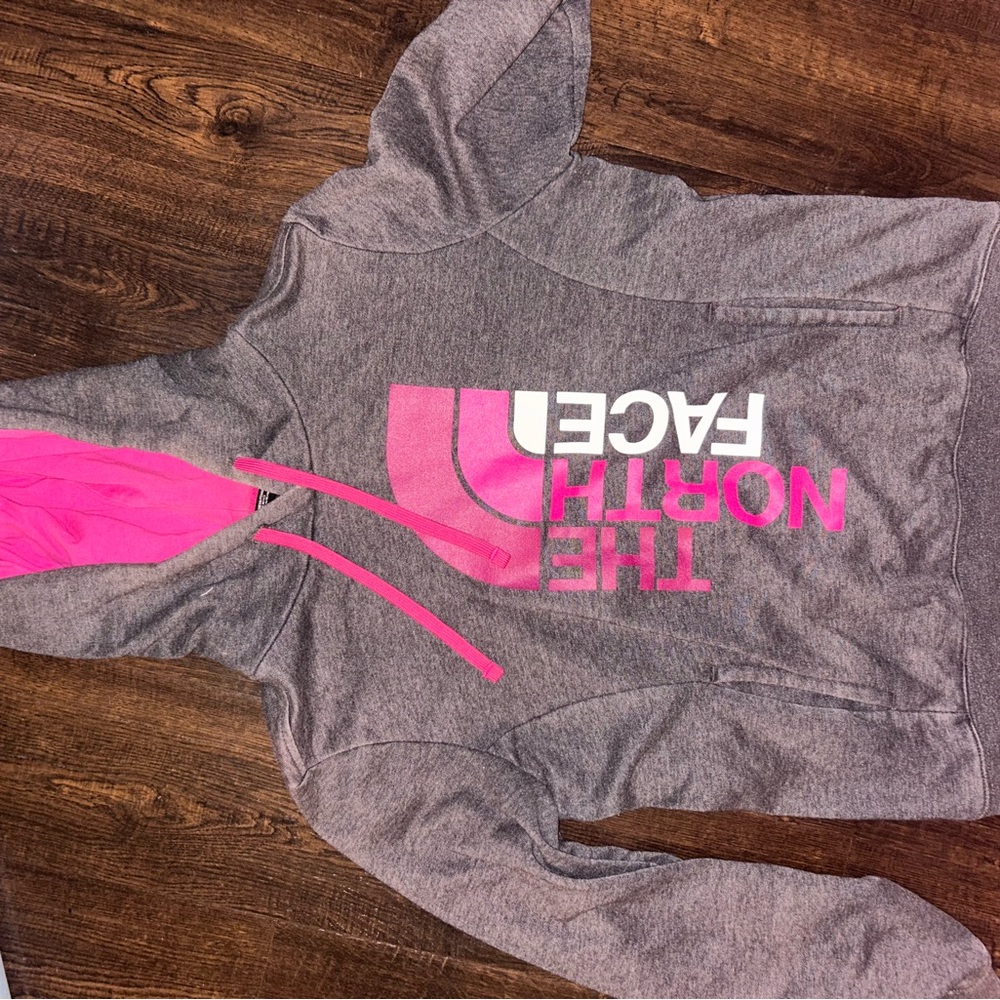 The North Face Pink and Gray Hoodie